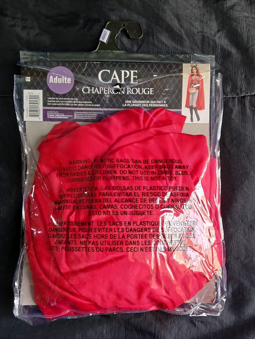 Red Riding Hood Cape - Red One Size - Picture 3 of 3